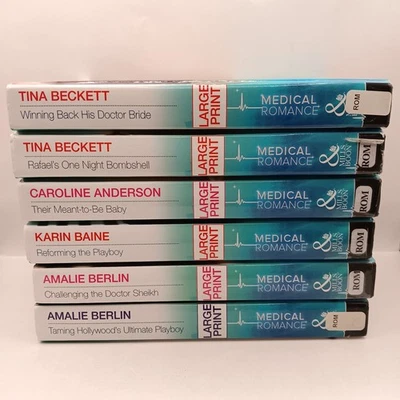 Mills & Boon x6 Medical Romance Large Print Book Bundle Ex-Library Hardback - Image 1 of 4