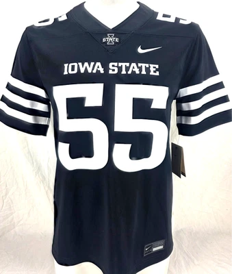 NUEVO Iowa State Cyclones #55 Negro Nike Team Dri-Fit Camiseta de Fútbol Para Hombre M Foto 1 de 4