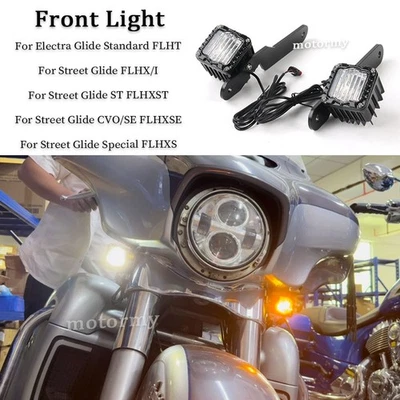 For Harley Street Glide Special FLHXS 2014-2023 LED Light Turn Signals W/Bracket - Image 1 of 4