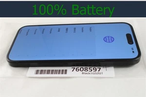 Apple iPhone 15 256GB Black Unlocked AT&T T-Mobile Verizon w/ 100% batt! 7608597 - Picture 1 of 7