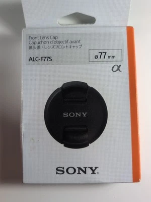 New Sony 77mm Front Lens Cap ALCF77S Genuine Original Black - Image 1 of 4