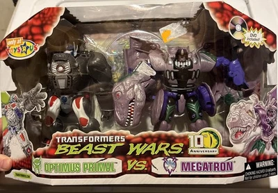 Hasbro Transformers Beast Wars 10th Optimus Primal Vs Megatron Set New Sealed - Image 1 of 4