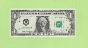 1969D ..UNCIRC $1  G 1848 9758 A  .... 1969D $1  G-A      NICE NOTE          FRN - Picture 1 of 2