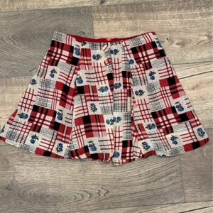 Vintage Floral Mini Skirt Star Cody 90s Boho Skort Feminine Y2K Juniors Size 3 - Picture 1 of 12