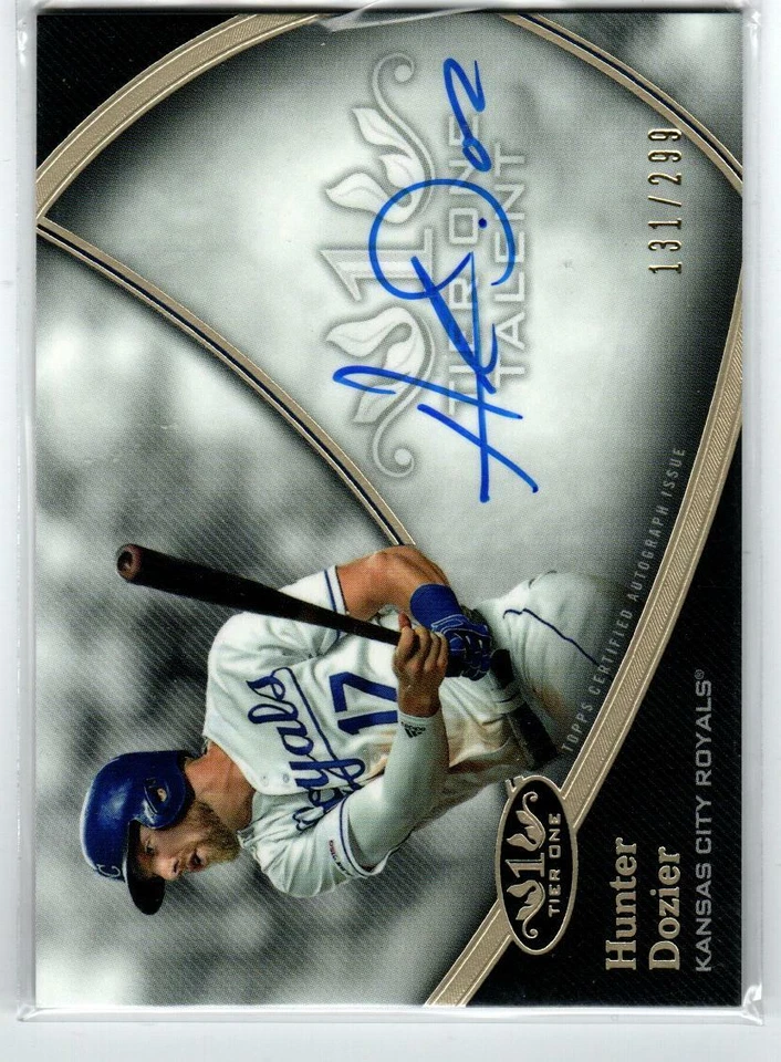 2020 Topps Tier One Talent Autographs #T1TAHD Hunter Dozier 299 (ref 155431) - Image 1 of 1