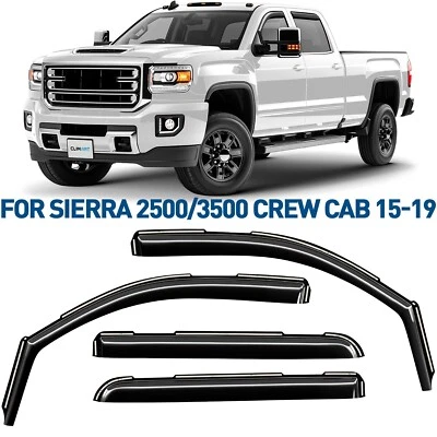 Rain Guards Vent Visors Shade for 2015-2019 GMC Sierra Crew Cab - Изображение 1 из 4