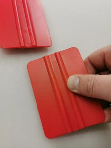Red SQUEEGEE - Pro Window Tinting Vinyl Plastic Hard Card Tool - Picture 1 of 1