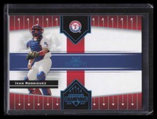 2005 Donruss Champions Impressions Blue 307 Ivan Rodriguez 56/100