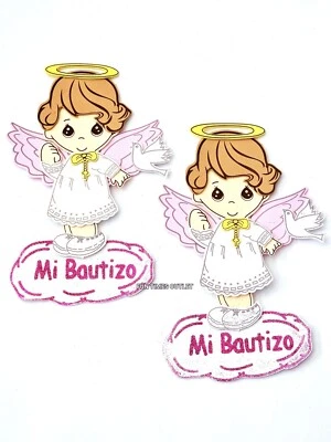 10 Mi Bautizo Pink Angel Girl Baptism 10" Foam Favors Centerpiece Recuerdos Nina - Image 1 of 4