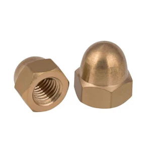 Tuercas de latón campana cabeza cúpula tuerca decorativa DIN 1587 M3 M4 M6 M8 M10 M12-M20 - Imagen 1 de 7