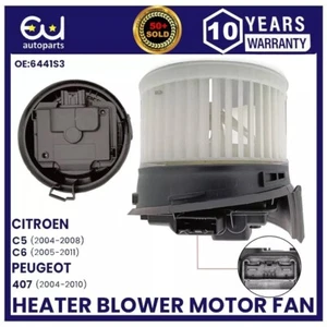 HEATER BLOWER MOTOR FAN FOR CITROEN C5 C6 PEUGEOT 407 407SW 6441S3 - Picture 1 of 9