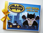 Personalised Batman birthday guest book, superhero birthday guest book, gift
