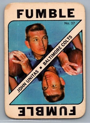 1971 Topps Game Cards - #37 Johnny Unitas - HOF VG *TEXCARDS* - Image 1 of 2