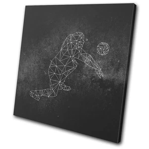 Quadro Stampa Geometrico Astratto Pallavolo Sport SINGOLA TELA WALL ART - Foto 1 di 1