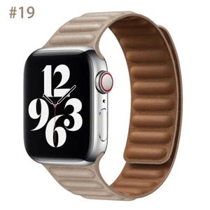 Leather Band For Apple Watch Link Magnetic Strap 42-49mm Ultra 10 9 8 7 6 SE 5 4 - Picture 1 of 40