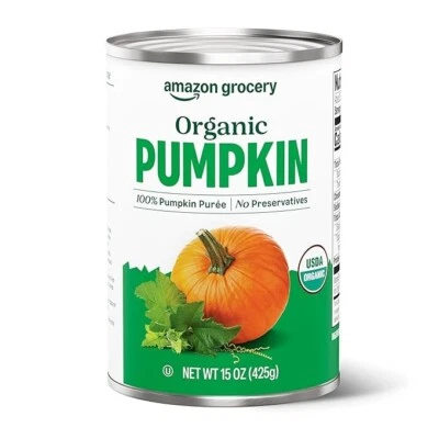 Lata de calabaza orgánica de 15 oz, marca Amazon Grocery Happy Belly Foto 1 de 4