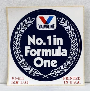 "Vintage Originale VALVOLINE"" n. Decalcomania adesivo 1 in Formula Uno"" VI-511 NOS - Foto 1 di 3