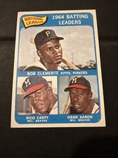 1965 Topps Baseball Card #2 '64 National League Batting Leaders - Clemente/Aaron