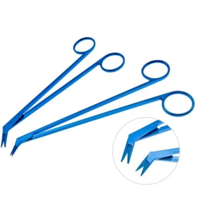 45° Crown Angle Vascular Scissor Titanium Blunt Microsurgical instrument - Imagem 1 de 4