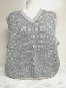 Dockers Sweater Vest Mens Size XL Beige Gray Khaki V-Neck Sleeveless Acrylic - Picture 1 of 5