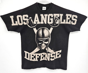 Vintage 1993 Nice Man Los Angeles Raiders Defense T Shirt Size XL Made In USA