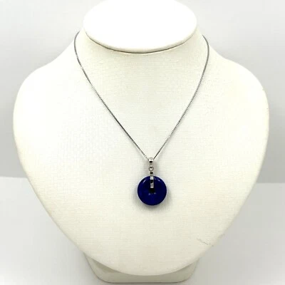 Pingente de lápis-lazúli azul donut - Imagem 1 de 4