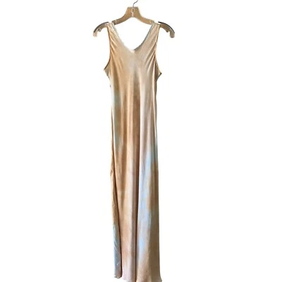 Vestido para mujer A L C talla 4 beige Amana tie dye sin cordones degradado cielo viscosa pura Foto 1 de 4