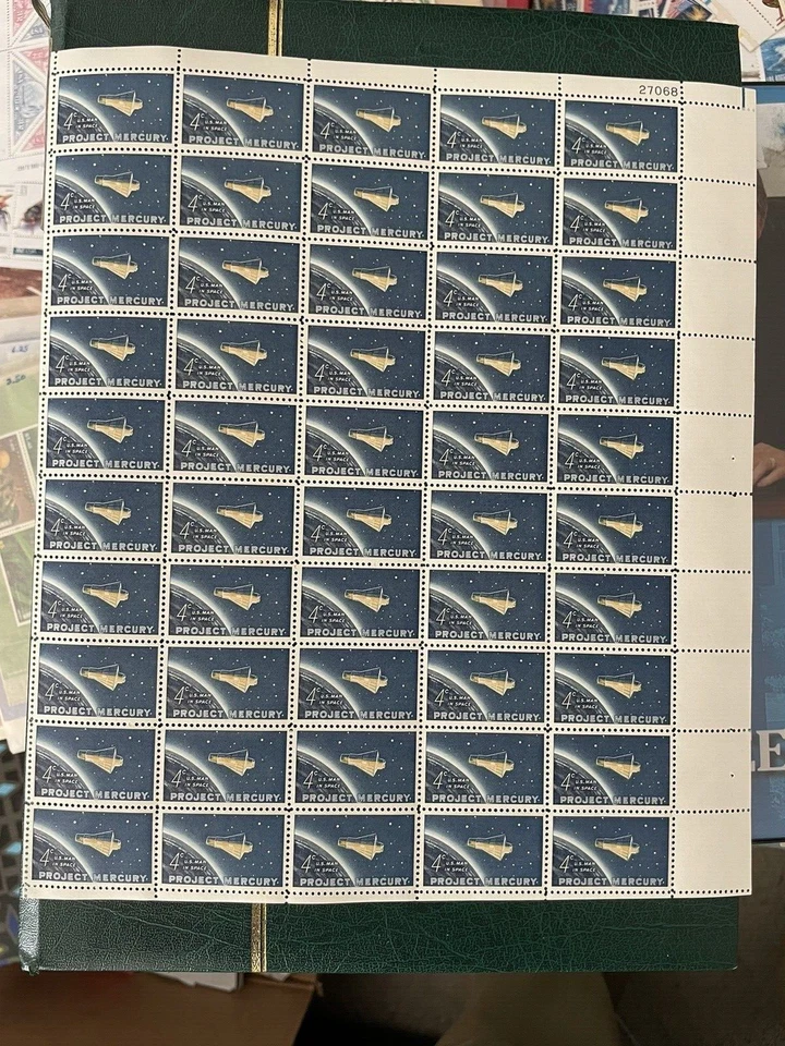 SFSTAMPS US Scott 1193 PROJECT MERCURY MEN IN SPACE SHEET OF 50 Stamps MNH 1962 - Image 1 of 1