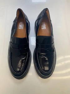 Miz Mooz Womens Legend Chunky Leather Platform Loafer Black Sz 40 US 9 - Picture 1 of 10