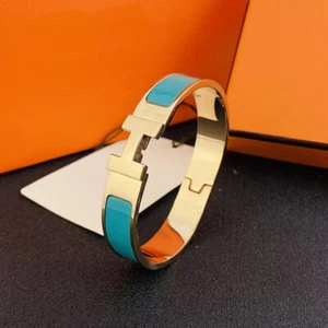 Hot Womens Classic Luxury Stainless Steel High Quality H-buckle Bracelet 17-19cm - Picture 1 of 42