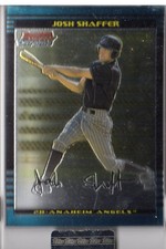 2002 Bowman Chrome Uncirculated Anaheim Angels Baseball Card #359 Josh Shaffer