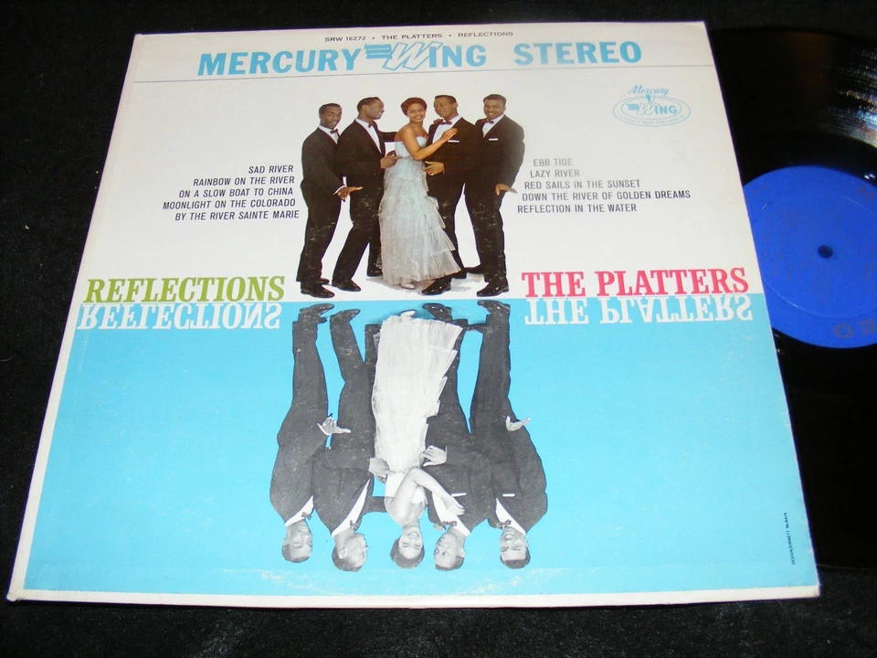 Reflections THE PLATTERS Mercury Wing STEREO BANNER LP Deep Groove BLUE LABEL  - Image 1 of 1