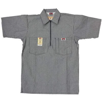 Ben Davis Short Sleeve Striped 1/2 Zip Shirt - Image 1 of 4