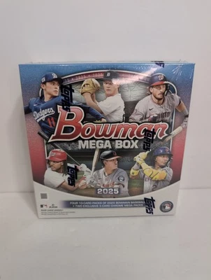 2025 Bowman Baseball Mega Box Factory Sealed (50 cards w/ 2 Chrome Mega Packs) - Image 1 of 2