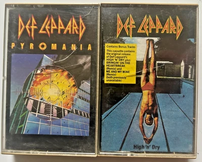 DEF LEPPARD: HIGH 'N' DRY / PYROMANIA (Cassette) Heavy Metal, Hard Rock - Image 1 of 4