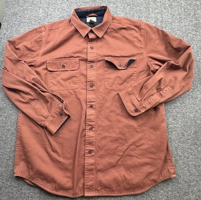 LL Bean Shirt Mens Large Flannel Lined Plaid Hurricane Shacket Outdoor 298205 - Image 1 of 4