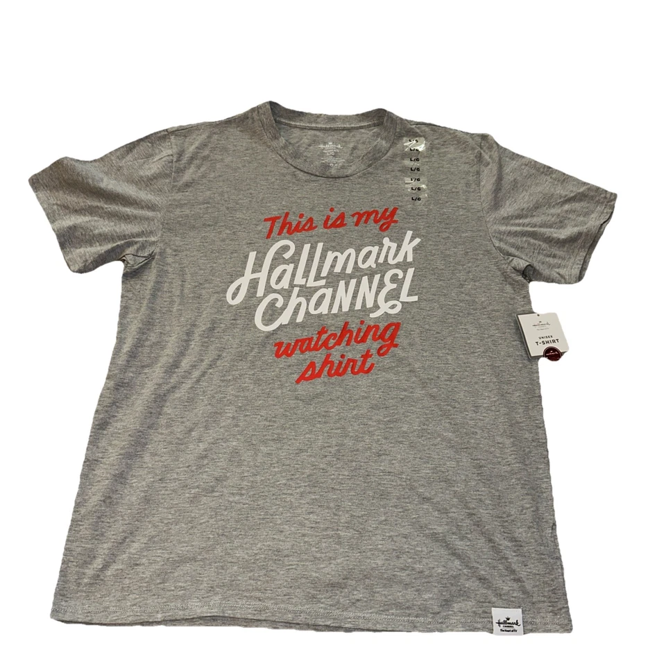 THIS IS MY HALLMARK CHANNEL WATCHING SHIRT Unisex Sz Small Gray Movie Gift Xmas