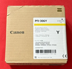Original Canon PFI-306Y imagePROGRAF iPF8300 iPF8400 iPF9400 emballage d'origine date 07/2021 - Photo 1/4