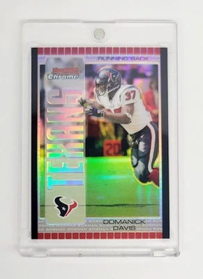 MINT #/50 SSP SILVER REFRACTOR 2005 Bowman Chrome Domanick Davis #17 HOUSTON NFL - Image 1 of 2