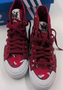 Adidas X Thebe Magugu Nizza Plateau Sneaker (Paradiesvögel) Gr. 10 rot weiß - Bild 1 von 10
