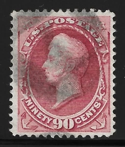 US Scott #155 Usado 90c Carmine Commodore Perry 1870-71 con Certificado PF - Imagen 1 de 2