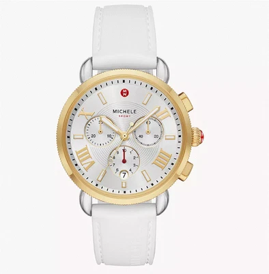 Michele Sport Sail Gold-White Silicone Strap 38mm Women's Watch MWW01P000017 - Image 1 of 4