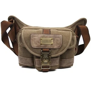 Bolso de hombro vintage militar para hombre y mujer de lona de colección para fanny cinturón - Imagen 1 de 10