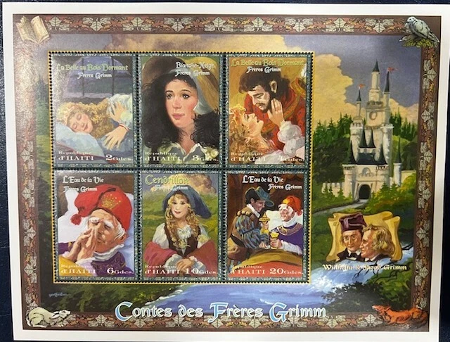 Souvenir Sheet Haiti Stamps 1998 Grimm's Fairy Tales  Perf. - Image 1 of 1