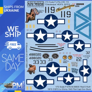 Kits World KW172083 1/72 Decal for Thunderbolt P-47N P-47N-2-RE 119 - Picture 1 of 4