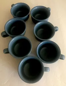 SET OF 7 DANSK MESA Sky Blue Stoneware Coffee Cups/Mugs 8 Ounce Made In KW/Japan - Picture 1 of 5
