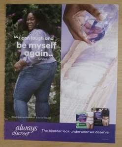 Anuncio impreso Always Discreet "La ropa interior con fugas de vejiga que merecemos" 2023 - Imagen 1 de 1