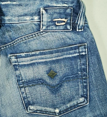 *LO ÚLTIMO ITALIA Pantalones de mezclilla para hombre DIESEL @ X-ROTUCK 772 BOOTCUT DISTRESS 27 x27 (ajuste 28x27) Foto 1 de 4