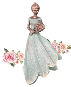 Fairy Statue Collection Home Decor Leaf Angel Girls Small Green Garden Fairy - Picture 1 of 16