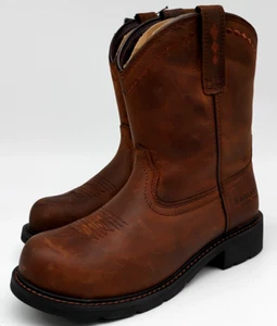 Botas Ariat Mujer Marrón Envejecido Fatbaby Trabajo Puntera de Acero Talla 9.5 - Imagen 1 de 10